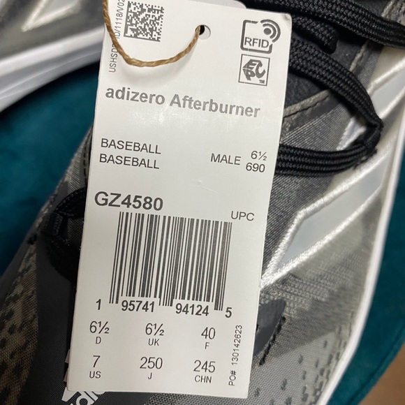 NWT Adidas Adizero Afterburner Baseball Cleats - Picture 7 of 8